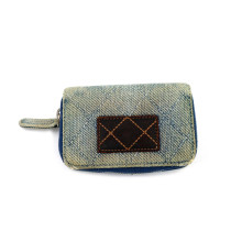 Chanel Portacarte Denim Blu
