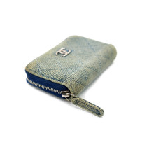 Chanel Portacarte Denim Blu