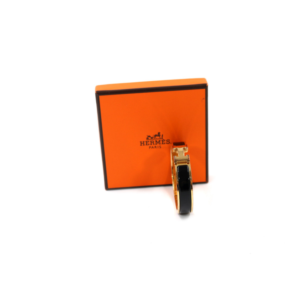 Hermès Bracciale Click H Acciaio Nero