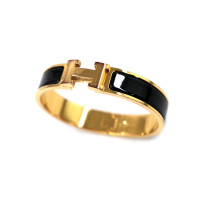 Hermès Bracciale Click H Acciaio Nero