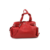Prada Tote Side Pocket Pelle di Vitello Rossa