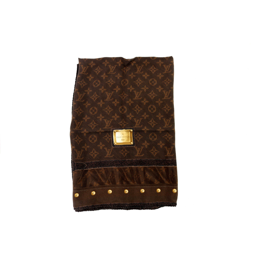 Louis Vuitton Foulard Seta Marrone