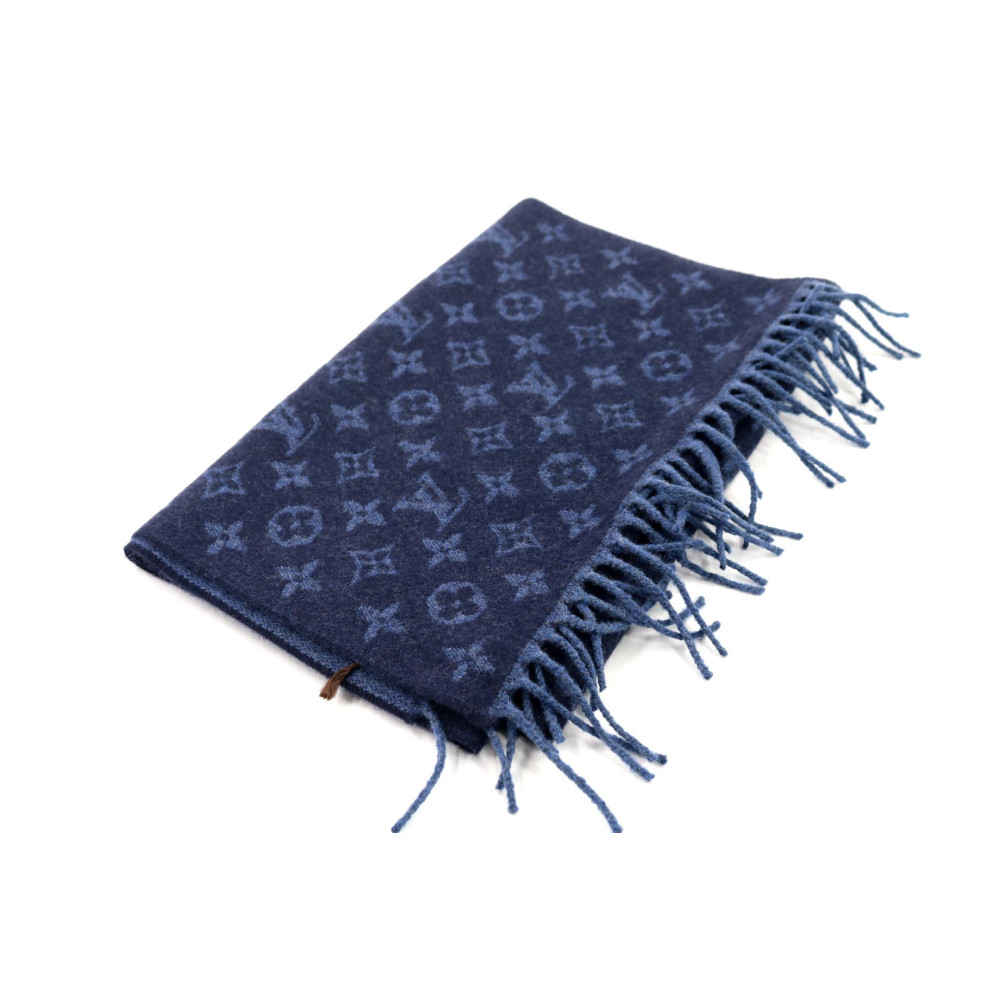 Louis Vuitton Sciarpa Lana Blu