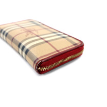 Burberry Portafoglio Maymarket Pelle Beige e Rossa