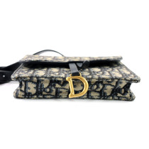 Dior Pochette Saddle Tela Blu