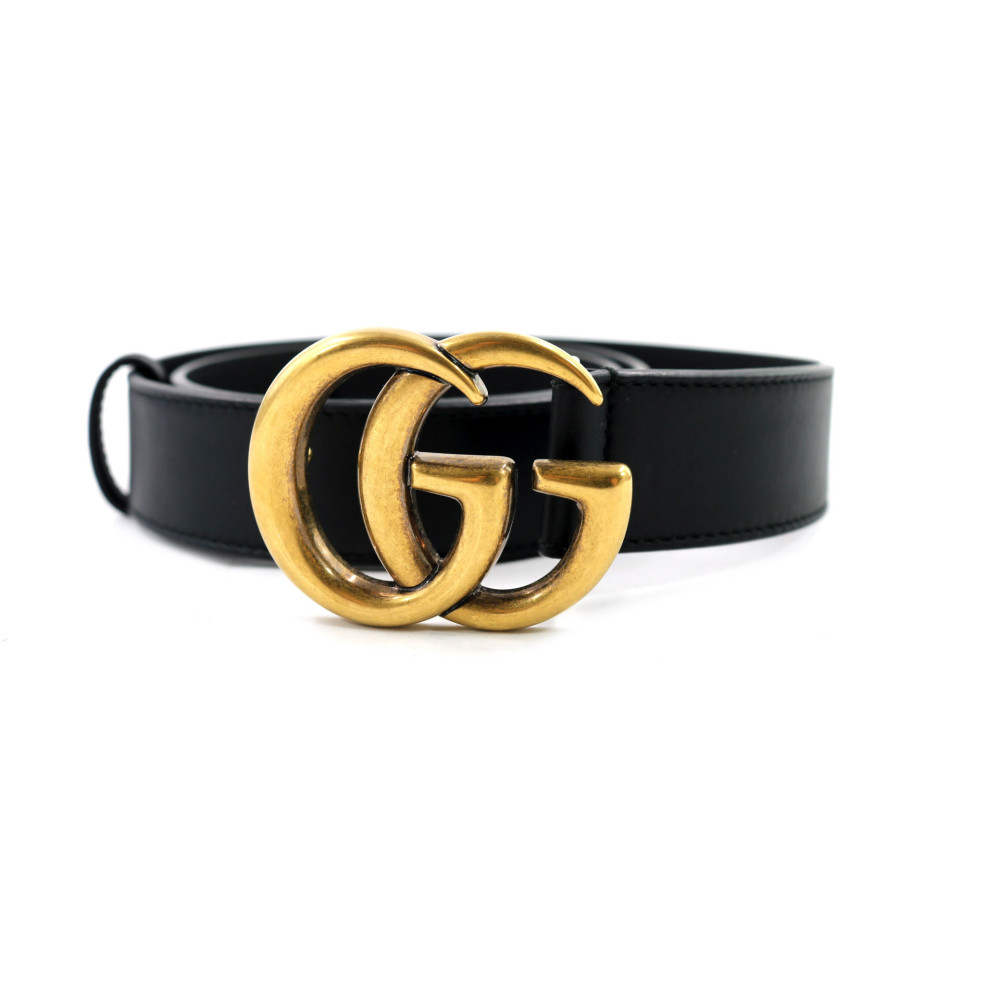 Gucci Cintura Marmont Pelle Nera