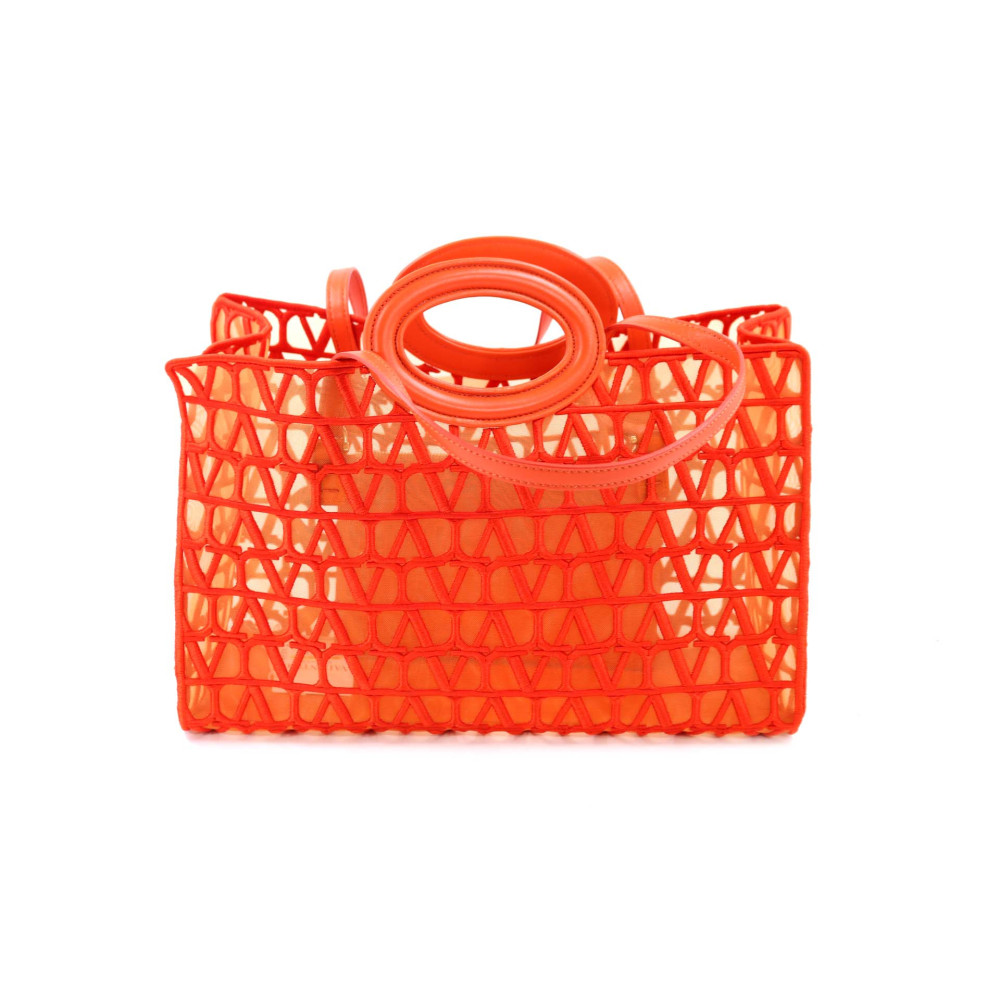Valentino Shopping Tela Arancio