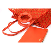 Valentino Shopping Tela Arancio