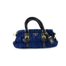 Prada Shopping Tela Blu