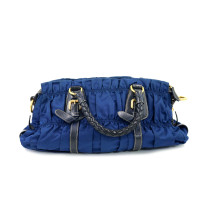 Prada Shopping Tela Blu