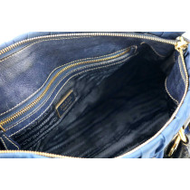 Prada Shopping Tela Blu