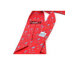 Hermes Cravatta Seta Rossa