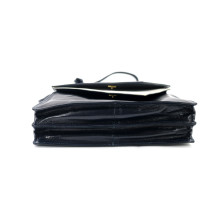 Bottega Veneta Shopping Vintage Pelle Blu e Panna