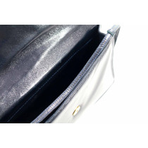 Bottega Veneta Shopping Vintage Pelle Blu e Panna