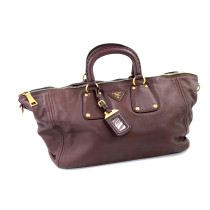 Prada Shopping Pelle Marrone