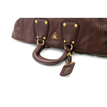 Prada Shopping Pelle Marrone