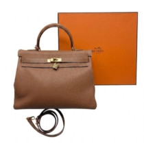Hermes Kelly 35 Togo Leather Gold