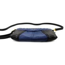 Miu Miu Pochette Biker Pelle Nera e Blu