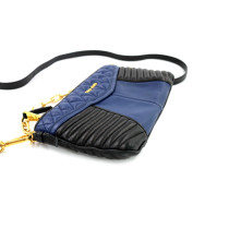 Miu Miu Pochette Biker Pelle Nera e Blu