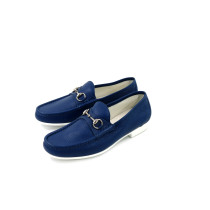 Gucci Mocassini Camoscio Blu