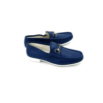 Gucci Mocassini Camoscio Blu