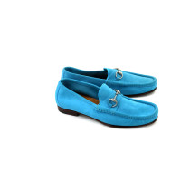 Gucci Mocassini Camoscio Azzurro