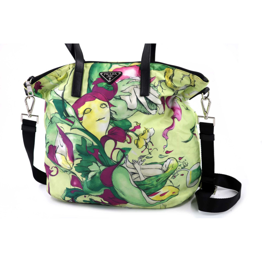 Prada Shopping Nylon Lime