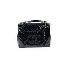 Chanel Tote Bag Shopping Vernis Nera
