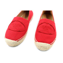 Prada Espadrillas Tela Rossa