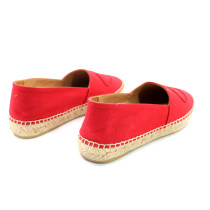 Prada Espadrillas Tela Rossa