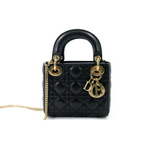 Dior Lady Dior Mini Pelle Nera