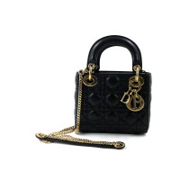 Dior Lady Dior Mini Pelle Nera
