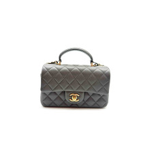 Chanel Classic Flap Mini Pelle Grigia