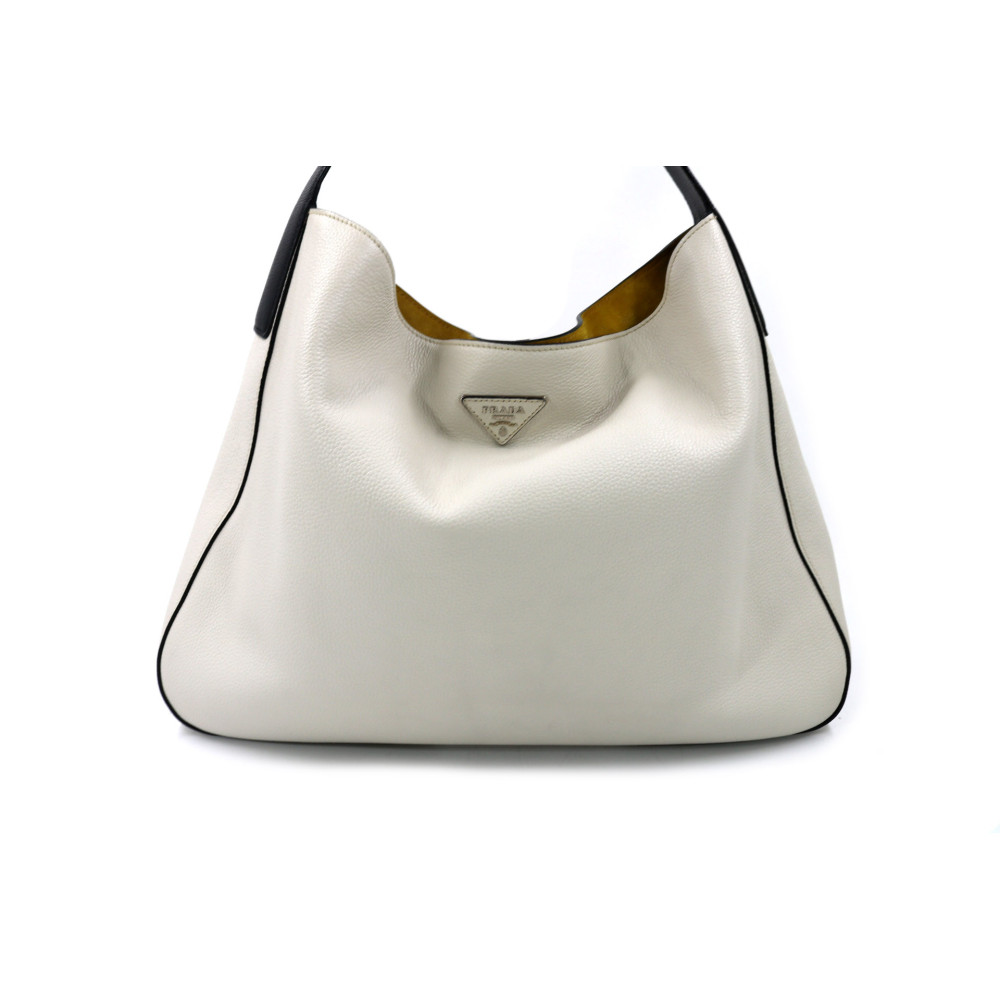Prada Sacca Pelle Vitello e Daino Talco