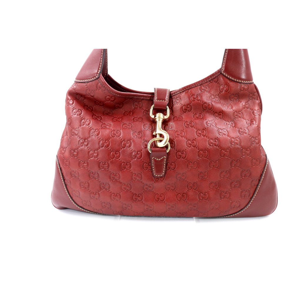 Gucci Jackie Grande Pelle Guccissima Rosso Bordeaux