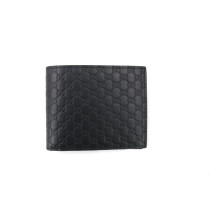 Gucci Portafoglio Bifold Pelle Microguccissima Nera