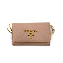 Prada Portachiavi Pelle Saffiano Nude