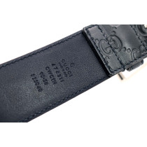 Gucci Cintura Pelle Blu Navy