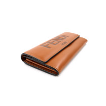 Fendi Portafoglio Pelle Cognac