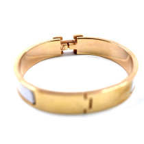Hermès Bracciale Click H Acciaio Bianco