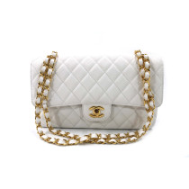 Chanel Timeless 11.12 Pelle Bianca