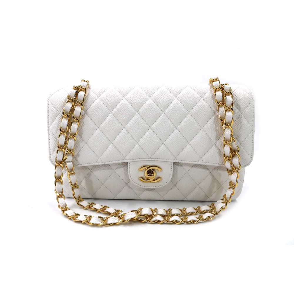 Chanel Timeless 11.12 Pelle Bianca