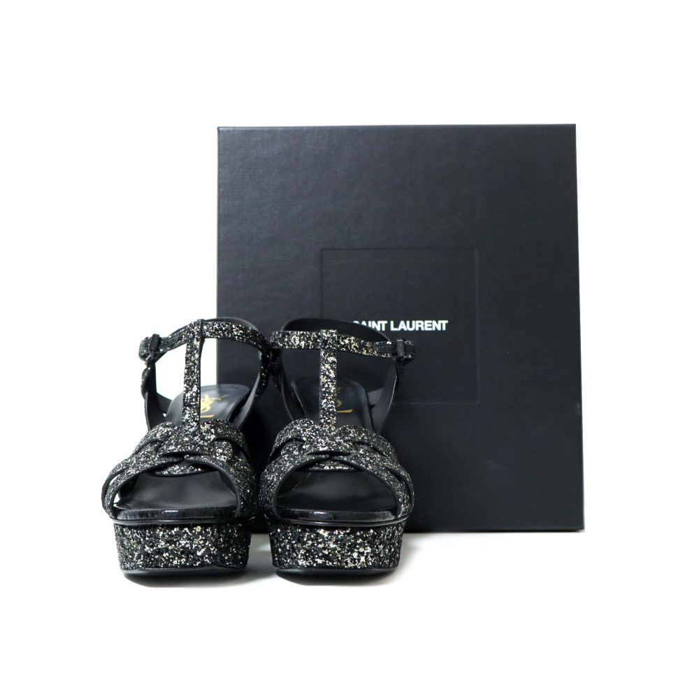 Saint Laurent Sandali Tribute Pelle Nera