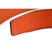 Hermes Cintura Pelle Nera e Arancio