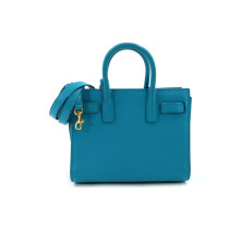 Saint Laurent Sac de Jour Pelle Azzurra