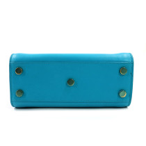 Saint Laurent Sac de Jour Pelle Azzurra