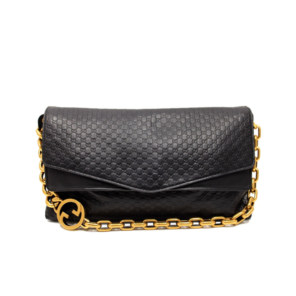 Gucci Borsa a Spalla pelle Guccissima e Catena