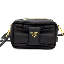 Prada Black Satin Shoulder Bag