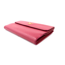 Prada Portafoglio Grande Flap Pelle Fucsia