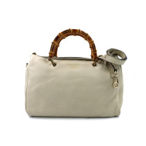 Gucci Boston Bamboo Pelle Panna